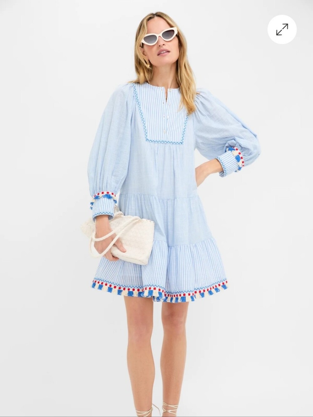 NWT Tuckernuck Chambray Stripe Fringe Jen Dress- XS